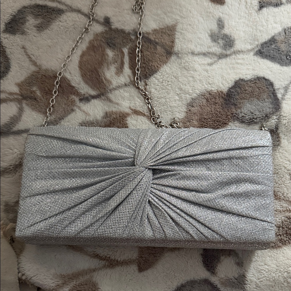 Elegant Silver Clutch Bag